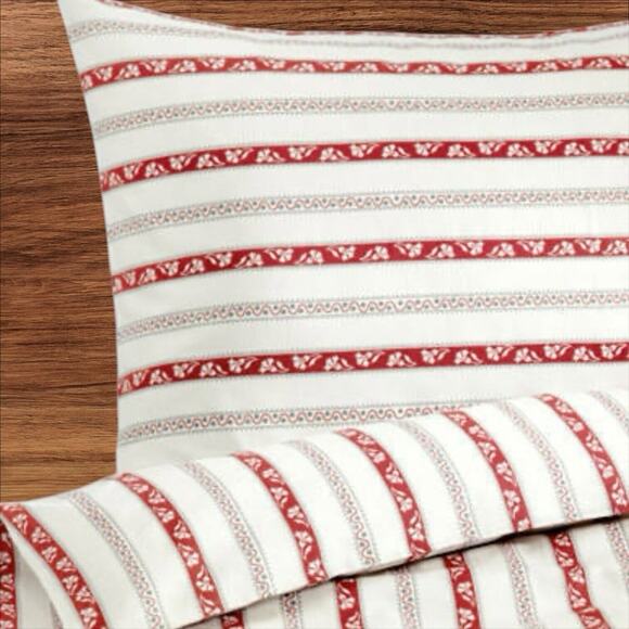 Ikea NEW Twin Sheet Set 3 PCS Parlhyacint Bedding Pink & White 100% Cotton - Picture 1 of 6
